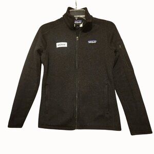 Patagonia Woman's Black Full-Zip Better Sweater Jacket With RXBAR Logo Size M